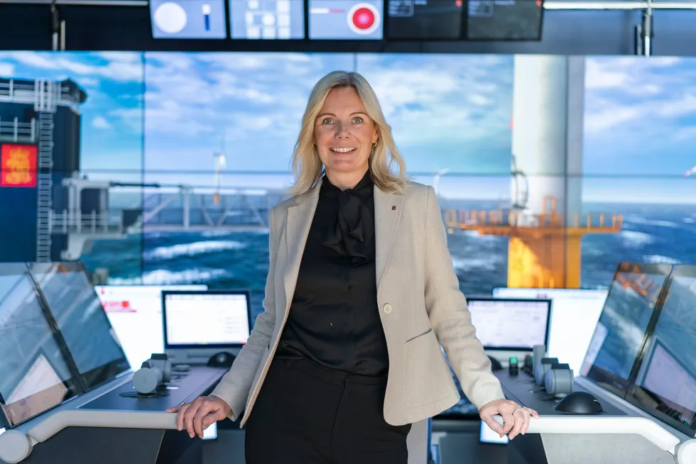 Administrerende direktør i Kongsberg Maritime, Lisa Edvardsen Haugan.