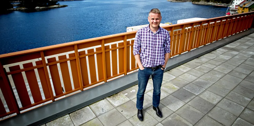 Administrerende direktør Arne Møgster for Austevoll Seafood. Storebø på Austevoll sør for Bergen er stedet hvor Møgster-eventyret startet og base for DOF og Austevoll Seafood.