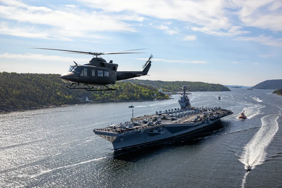 24. mai fikk Norge besøk av verdens største militære fartøy, det amerikanske hangarskipet USS Gerald R. Ford. Nå ønsker Sylvi Listhaug (Frp) mer amerikansk materiell til Norge.