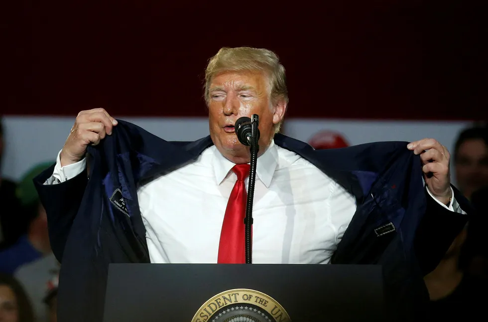 Donald Trump innrømmer motiv for mye omtalt møte med russisk advokat i fjor som han selv ikke deltok på. Foto: Leah Mills/Reuters/NTB Scanpix