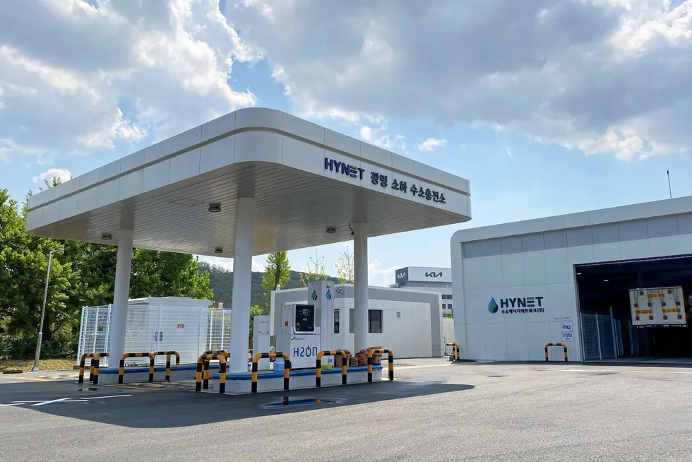 A Hynet hydrogen filling station in South Korea.