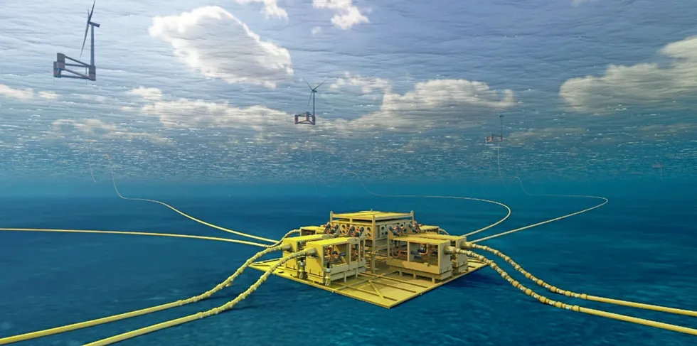 Nytt kraftsystem kan redusere havvind-kostnader med inntil 10 prosent for en 1 GW flytende havvindpark, ifølge Aker Solutions.
