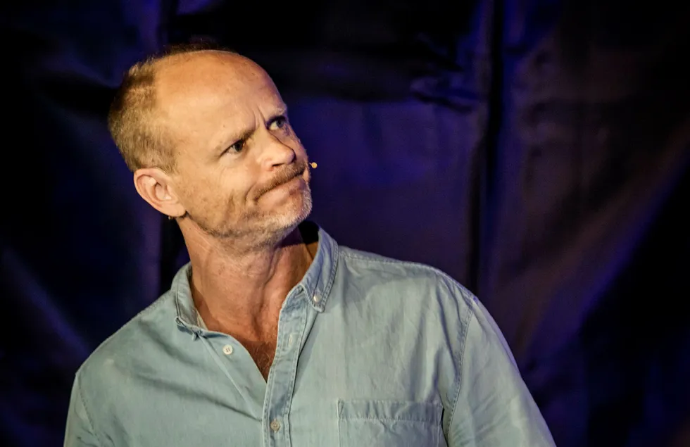 Hvorfor har Norge lavere andel kvinnelige ledere enn Polen, Latvia og Frankrike? Harald Eia møtte Monica Mæland, Harald Eia, Kristin Skogen Lund, Mari Teigen og Hadia Tajik til debatt under Arendalsuka. Foto: Marte Christensen