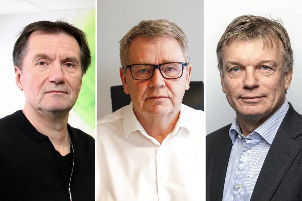 Fra venstre: Per-Erik Ramstad (Alta Kraftlag), Terje Skansen (Varanger Kraft) og Semming Semmingsen (Troms Kraft).
