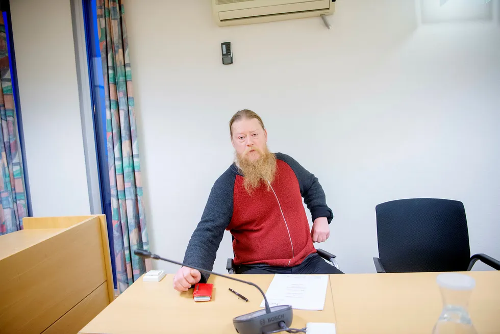Per Karsten Ims omtales som en konkursgjenganger av bostyreren i Norwegian Woods' konkursbo. Her fra fra skiftesamlingen i Asker og Bærum tingrett i forrige uke. Foto: Mikaela Berg