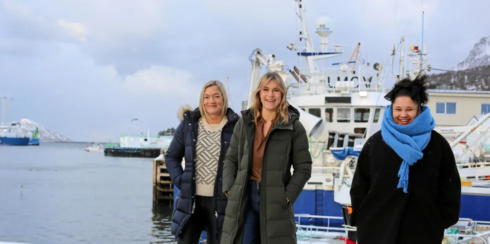 Egga Utvikling er klare med en ny utgave av Skreikonferansen på Myre. Fra venstre: Anja Fladby, Stine Frivåg og Amalie Uchenna Odu.