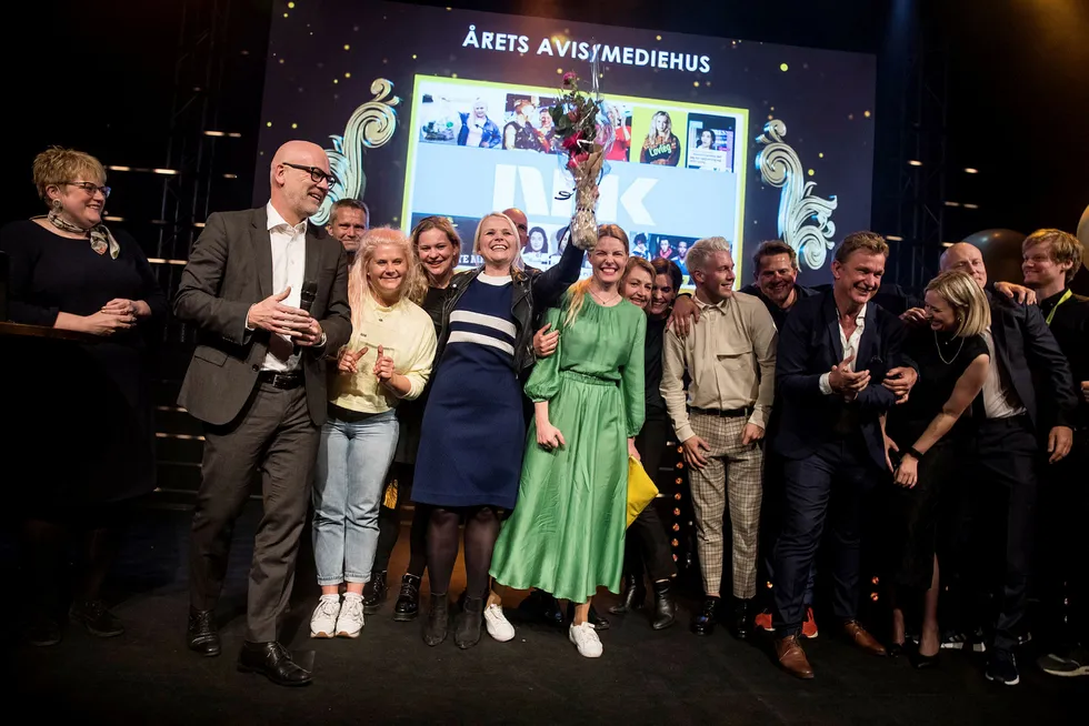 NRK kunne juble for den prestisjefulle prisen «Årets mediehus» på Ole Bull Scene i Bergen.