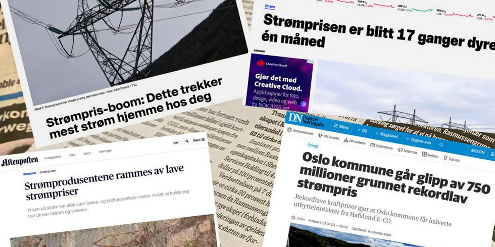 I årets ti første uker skrev norske medier over 3000 artikler om strømpriser.