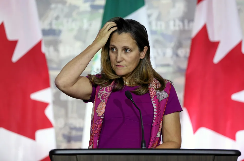 Canada's finance minister, Chrystia Freeland.