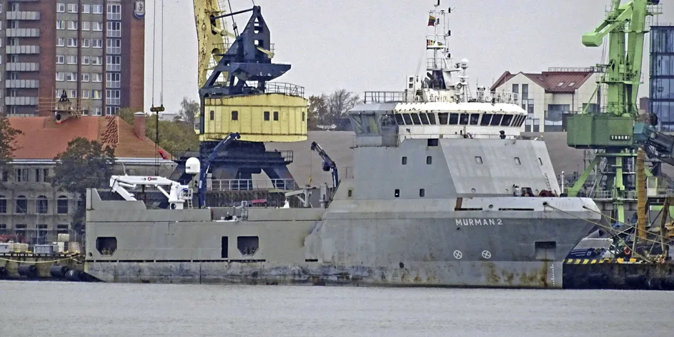 Her nærmer «Murman 2» seg avslutningen av ombyggingsprosjektet i Klaipeda i høst.