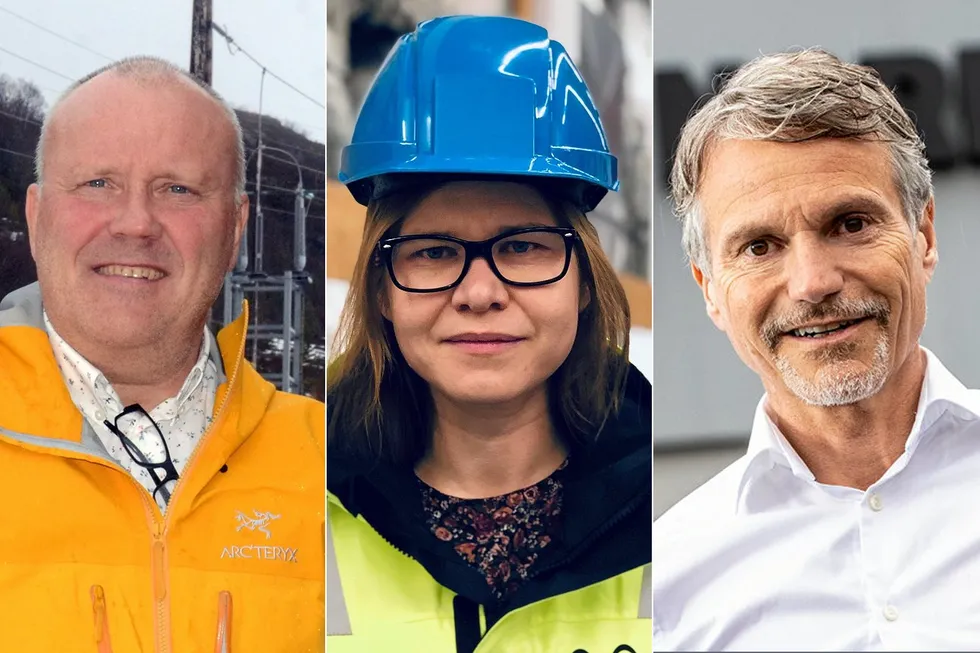 Arnt Winther, Liina Veerme og Eirik Frantzen i henholdsvis Lofotkraft, SKS og Nordkraft, må registrere at markedet nå priser kraften i Nord-Norge til langt lavere nivåer enn for bare to måneder siden. Kontraktene for levering i tredje kvartal i år er halvert i pris fra slutten av januar og frem til nå.