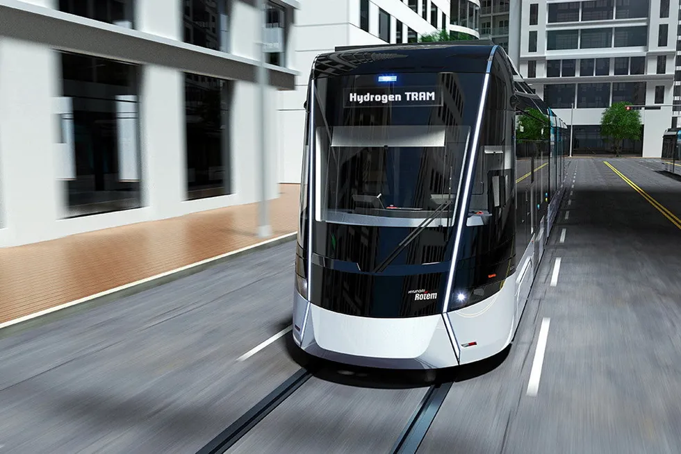Hyundai Rotem's hydrogen tram.