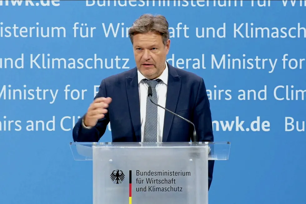 German vice-chancellor and federal minister for economy and climate action Robert Habeck.