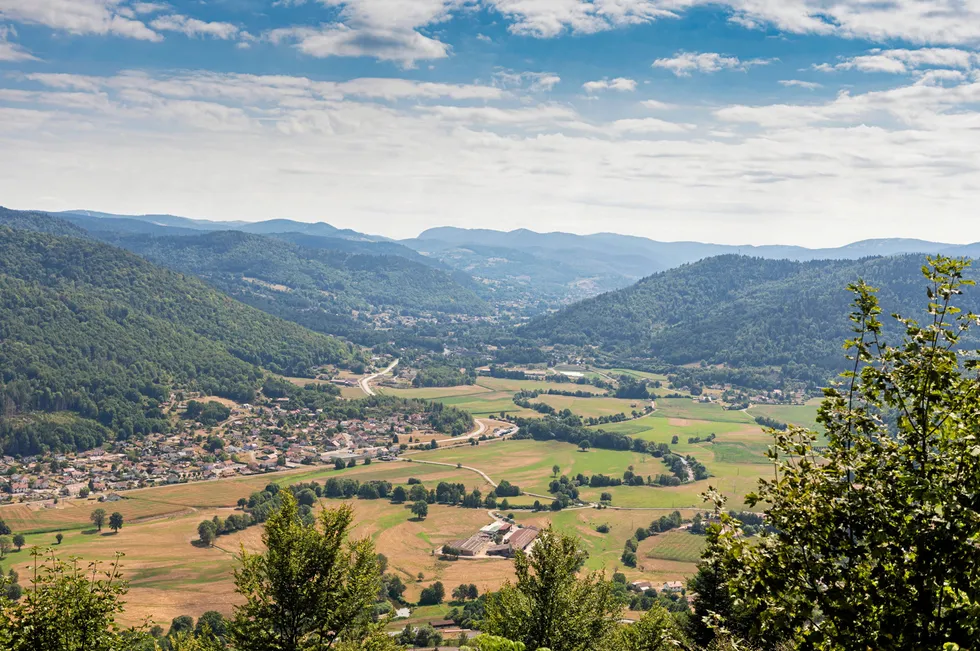 A valley in the Lorraine region, northeast France.