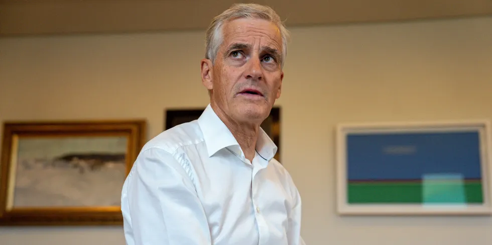 Statsminister Jonas Gahr Støre på Statsministerens kontor.