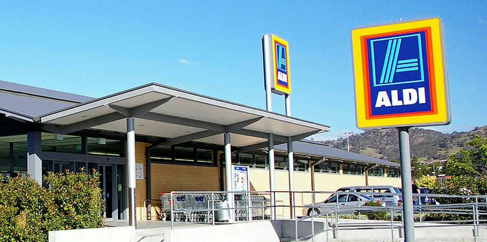 Aldi storefront.