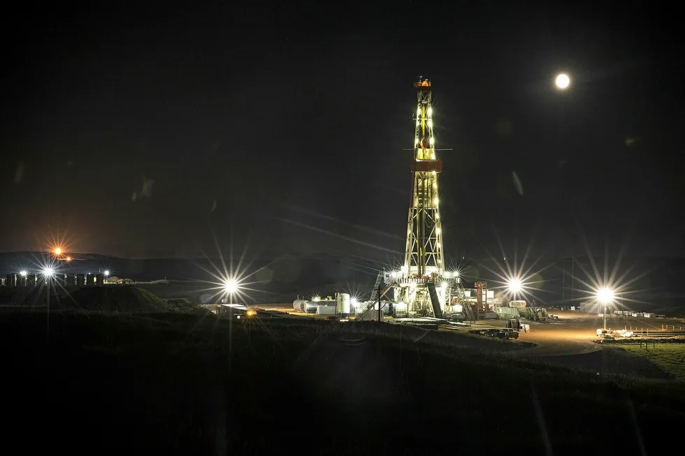 Williston basin: one rig up