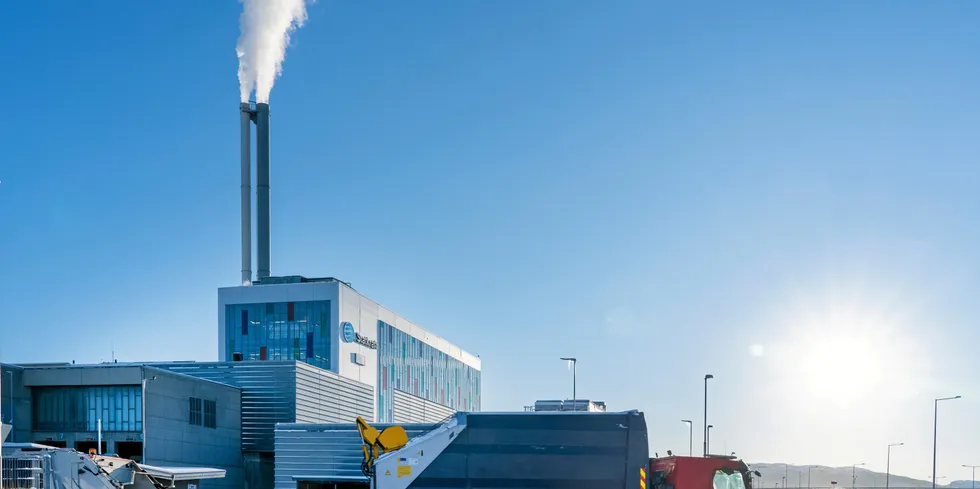 Statkraft Varme forbrenningsanlegget på Heimdal i Trondheim. De benytter hovedsakelig restavfall til å varme opp fjernvarmevanneti Trondheim