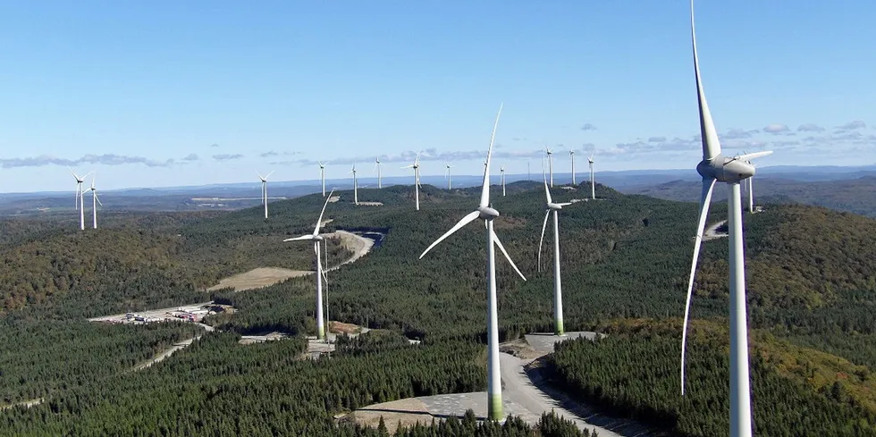 Boralex's Temiscouata wind farm in Quebec, which features Enercon turbines