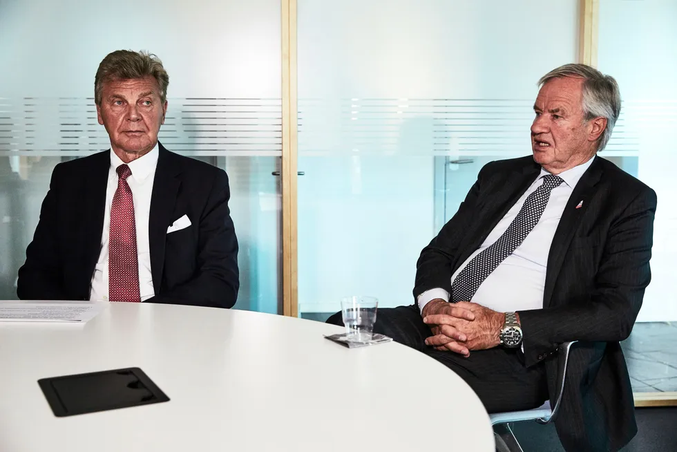 Bjørn Kjos (til høyre) og Bjørn Kise startet Norwegian sammen.