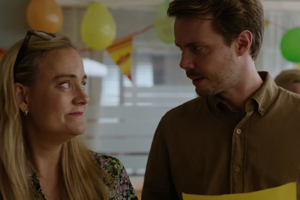 Henriette Steenstrup som Pørni og Gunnar Eiriksson som Bjørnar i tv-serien som er blitt populær i Norge.
