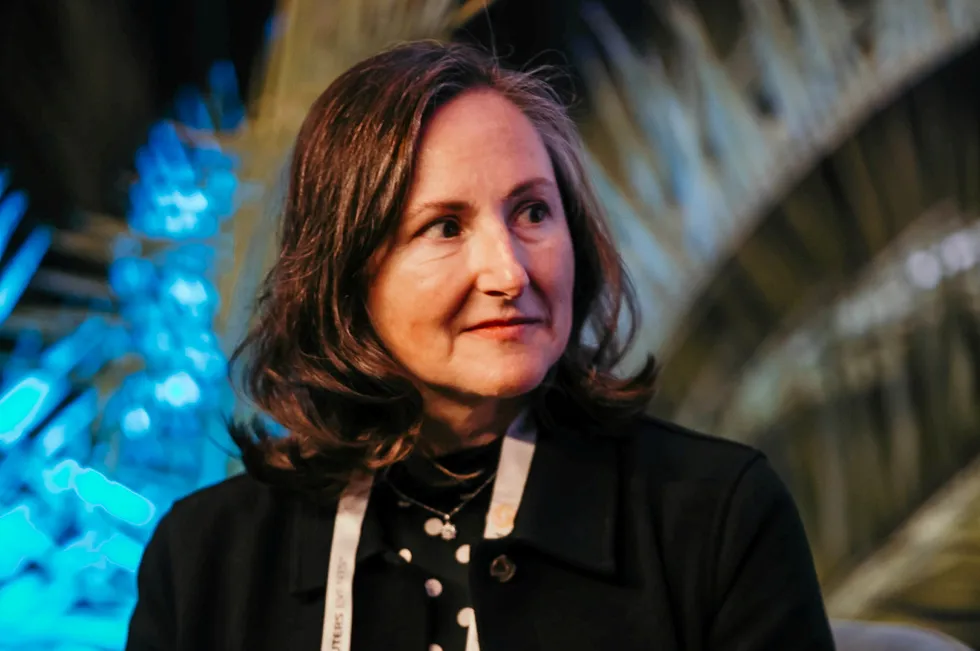 Caroline Stancell, general manager for hydrogen mobility in Europe and Africa for Air Products, speaking at an event earlier this year