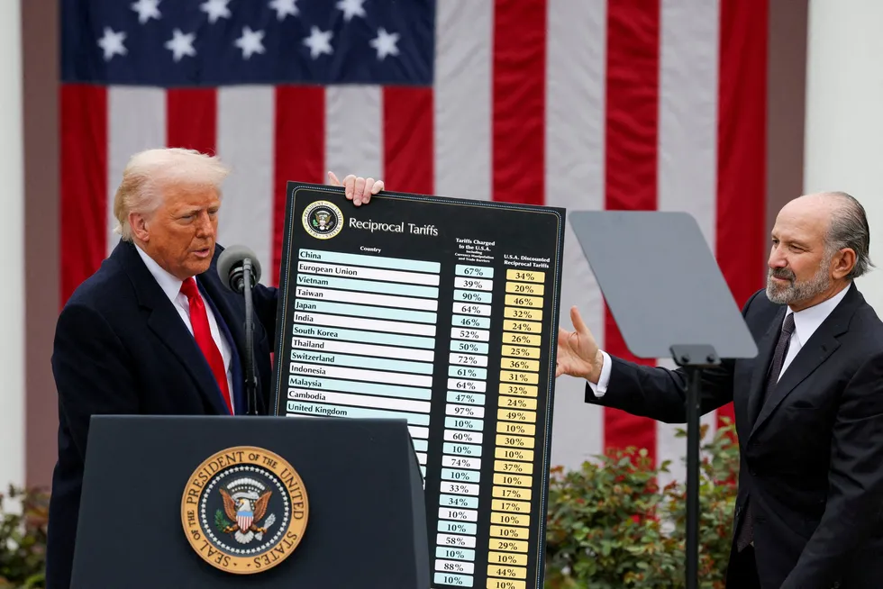 US President Donald Trump announced wide-ranging tariffs in the Rose Garden at the White House on April 2, 2025.