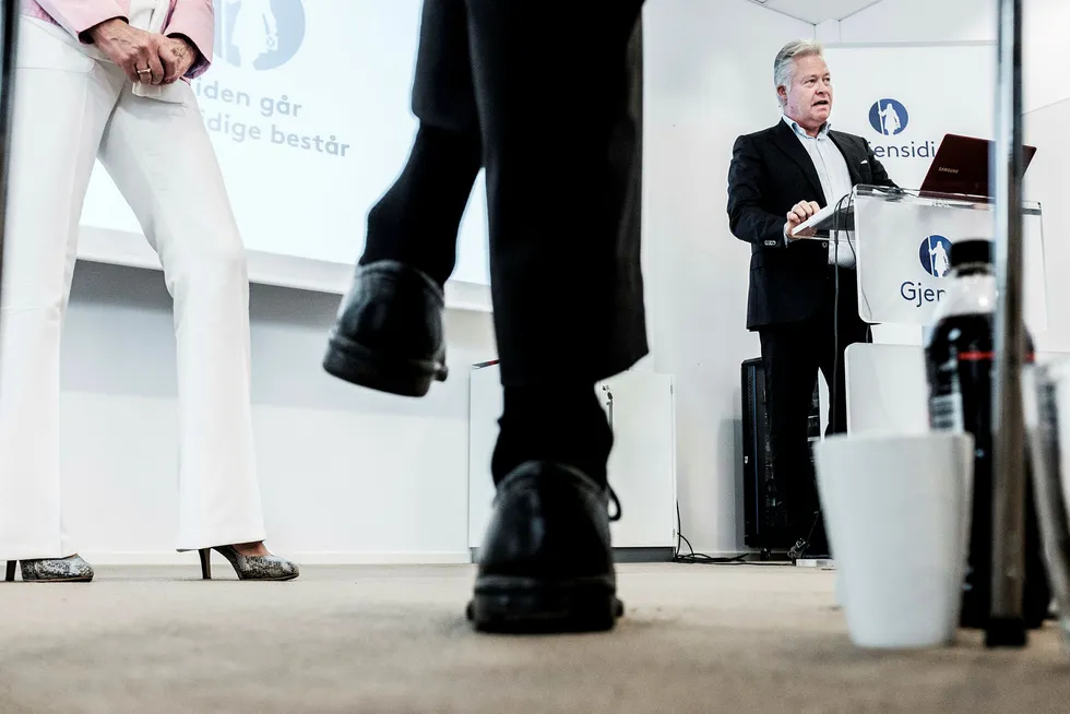 Konsernsjef Helge Leiro Baastad i Gjensidige Bank får refs fra Finanstilsynet. Foto: Adrian Nielsen