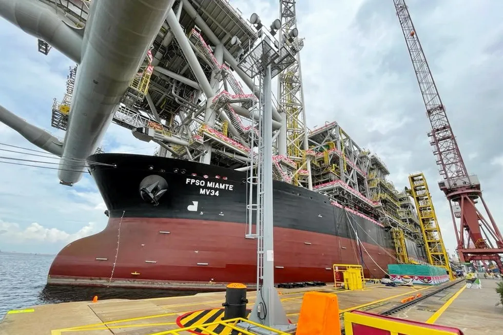 Under construction: the Modec-owned Miamte FPSO is set to produce in the Amoca-Mizton-Tecoalli field for Eni in Mexico