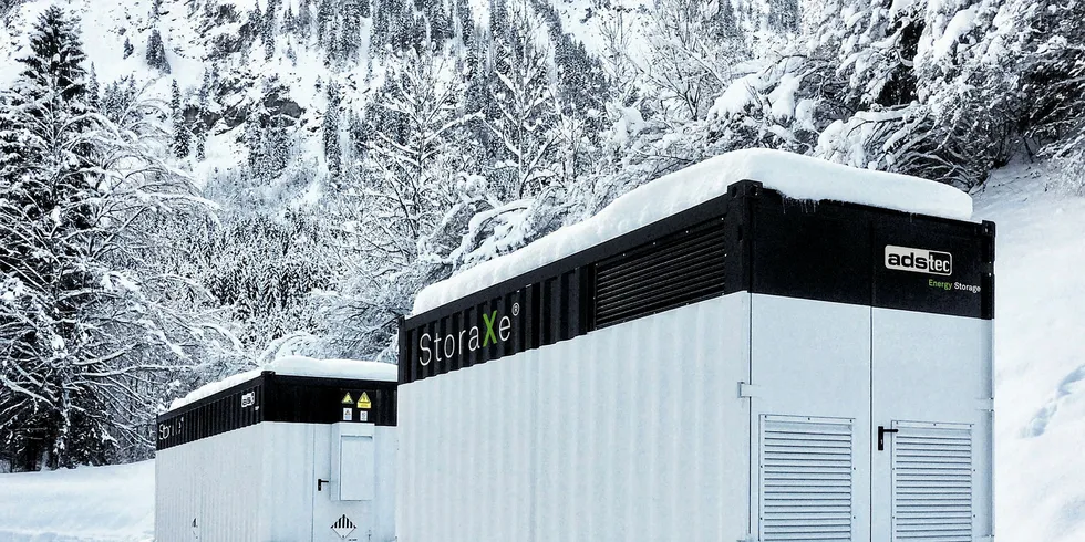 Kontrollreserve: Batteripakken i Sør-Tyskland har en lagringskapasitet på 1,25 MWh og en effekt på 1,5 MW.