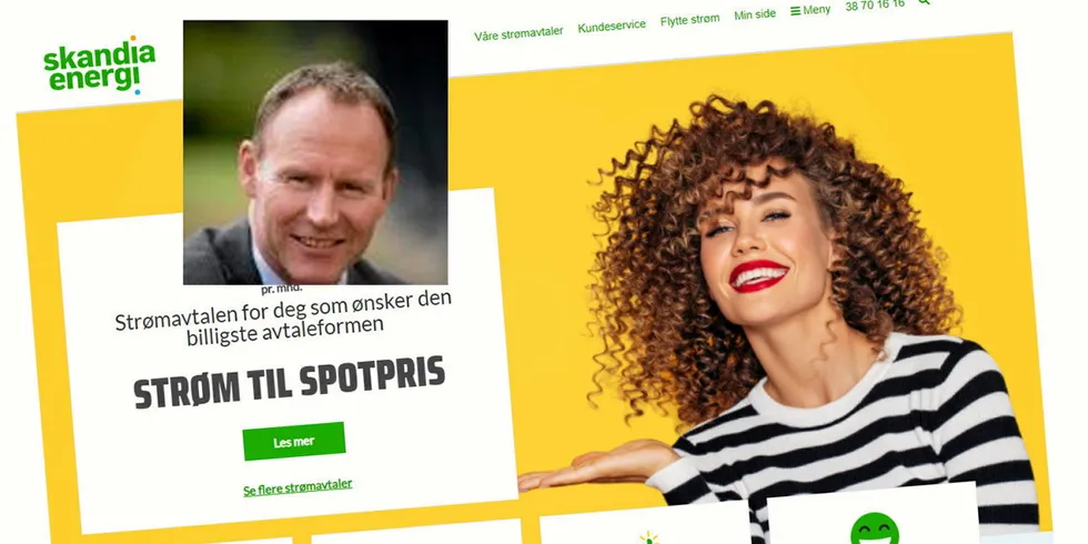 Erik Tønnesen er styreleder i Skandia Greenpower. Selskapet mister nesten all verdi på børsen fredag ettermiddag. Selskapet har nesten all aktivitet via strømsalgselskapet Skandiaenergi Omsetning AS.