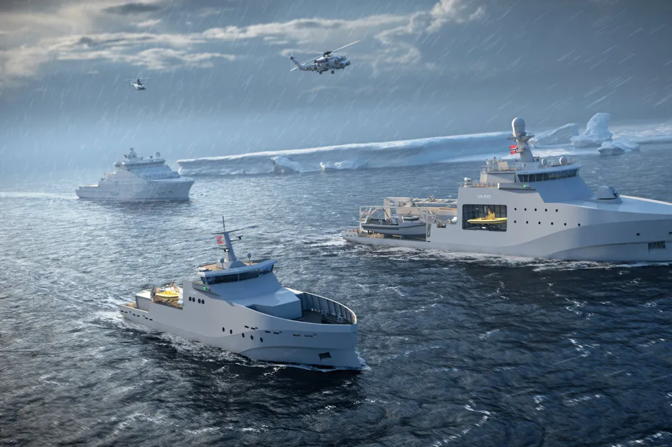 Vards forslag til militære fartøy i den nye Resilience-serien.