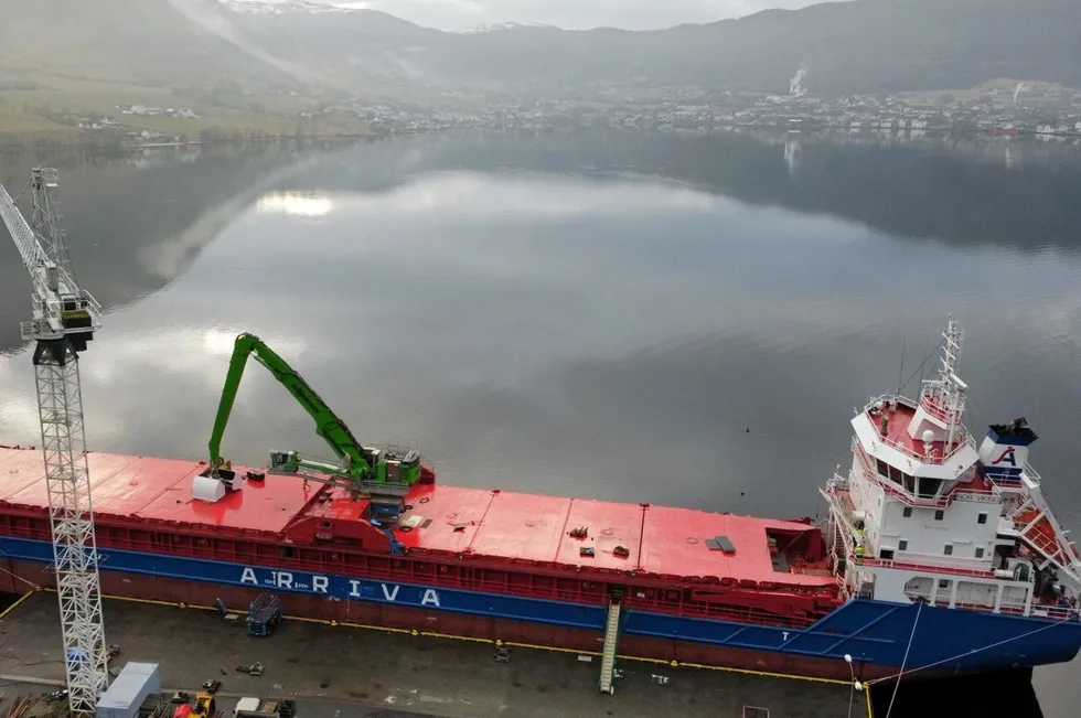 Arriva Shipping sitt nyeste fartøy, «Nor Viking»,. Arriva.