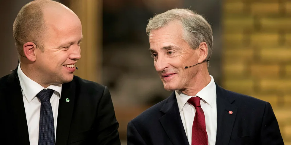 Terje Slagsvold Vedum og Jonas Gahr Støre er enige om at NorthConnect må droppes. Nå har de også fått med Frp og Sylvi Listhaug på laget. Det svekker mulighetene for realisering av kabelen.