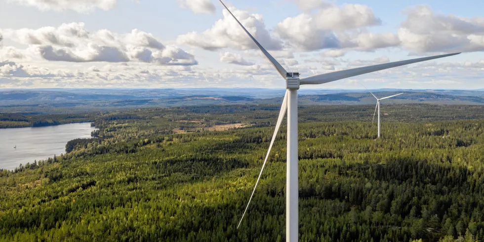 OX2's Orrberget wind farm in central Sweden