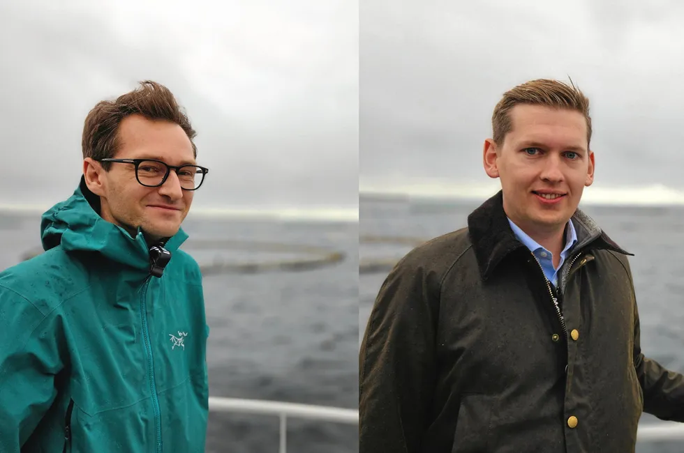 Analytiker Philip M. Scrase i Carnegie og analytiker Christian Olsen Nordby i Arctic Securities.