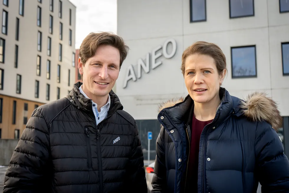 Mathew Creese, Head of Market Operations Solar and Wind og Ragnhild Remmen Bull, Head of Sales and Business Development i Aneo. Aneo er blant markedsaktørene som nå er klare for igangsettelsen av det nye regulerkraftmarkedet.
