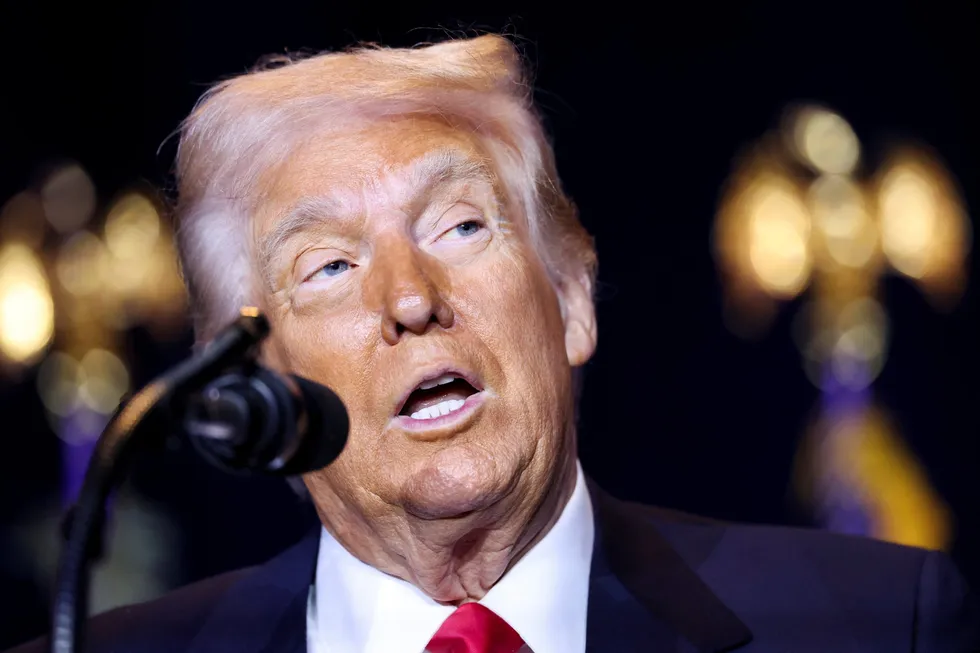 US President Donald Trump attends the annual National Prayer Breakfast at Hilton hotel in Washington, US, on 6 February 2025.