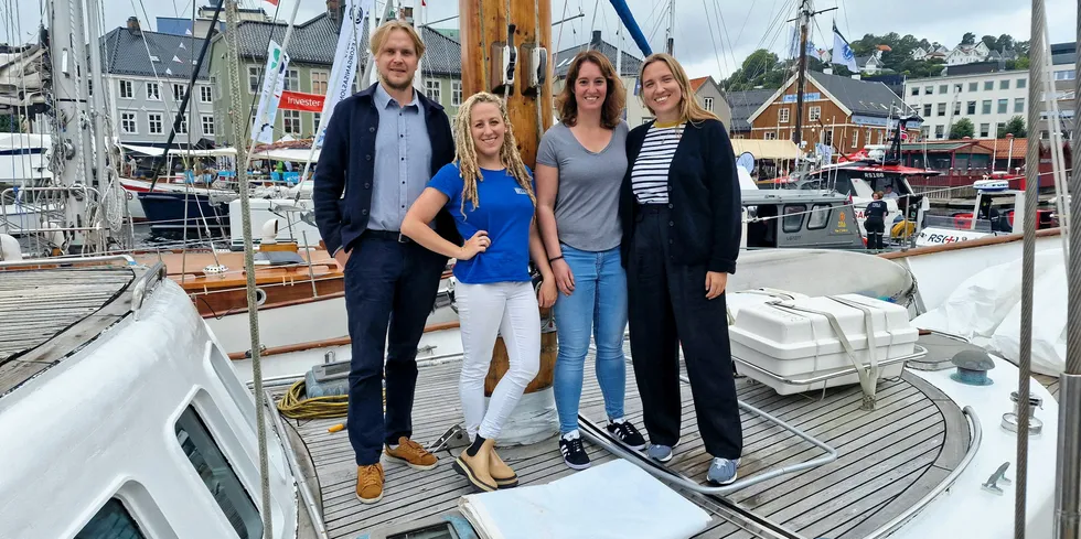 Fra venstre: Alexander Ugland, Michele Legernes, Marina Hauser og Jessica Hough.