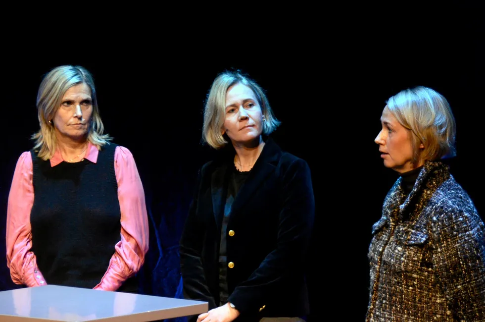 Tensio-sjef Audhild Kvam, Elvia-sjef Anne Nysæther og BKK-sjef Kristin Aadland deltok onsdag på Statnetts høstkonferanse.