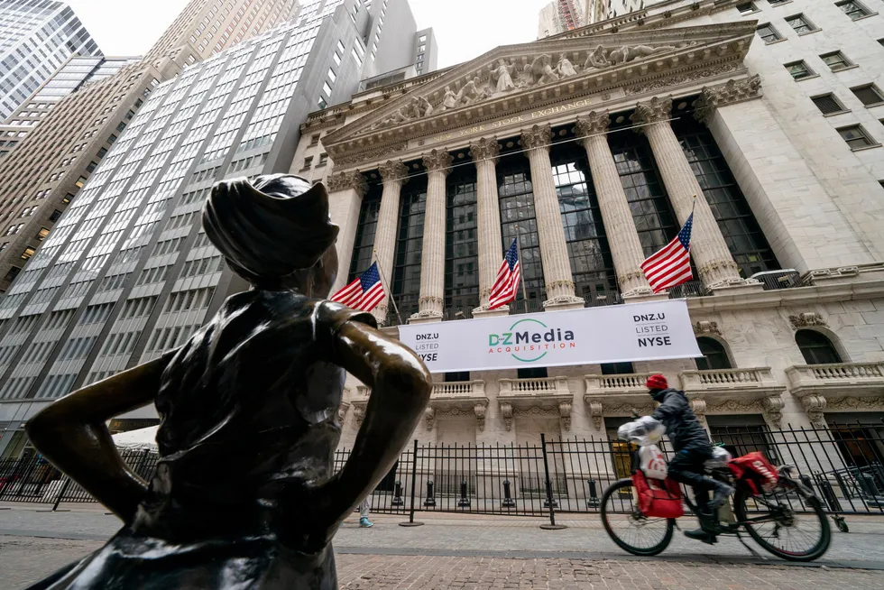 Dårlig stemning på Wall Street i New York.
