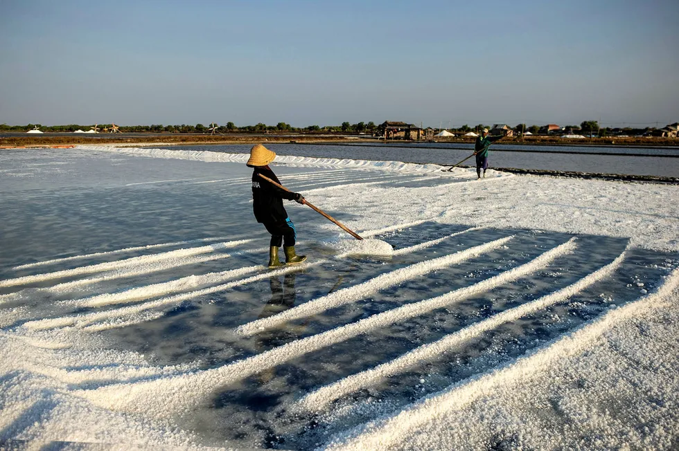 Hard at work: in Indonesia's East Java province