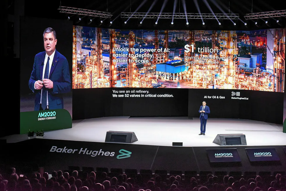 Pivotal stage: Baker Hughes chief executive Lorenzo Simonelli