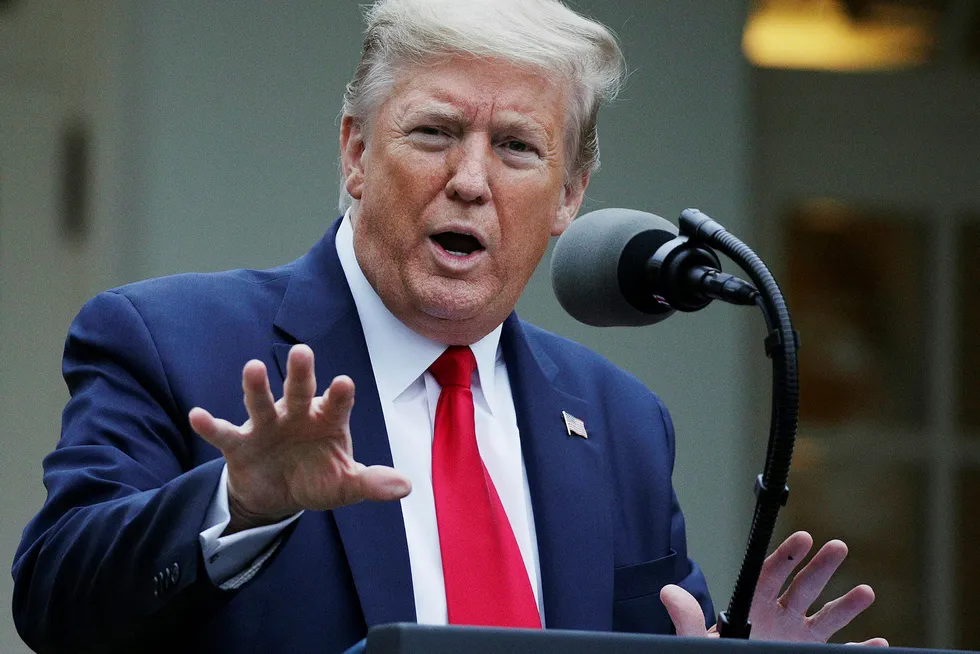 USAs president Donald Trump.
