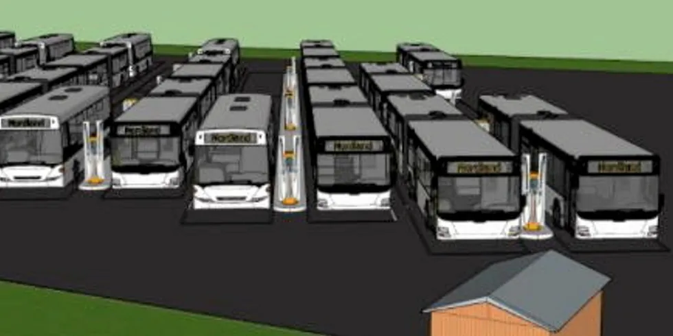 En enorm ladeplass for elektriske busser er ikke lenger kun på tegnebrettet. Fra 1. oktober vil den være klar på Nepåkeren i Bodø.