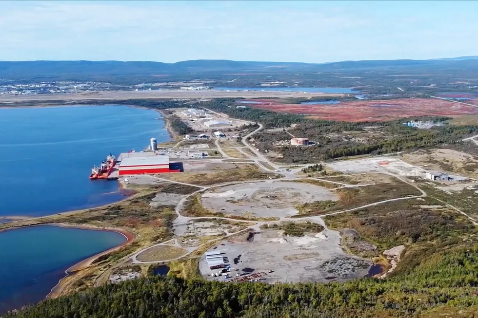 The proposed location of Project Nujio’qonik, in Stephenville, Newfoundland.