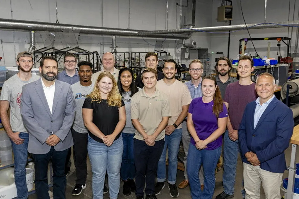 The team at Power to Hydrogen following the Series A funding round.