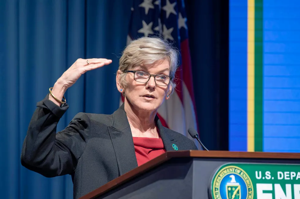 US energy secretary Jennifer Granholm.