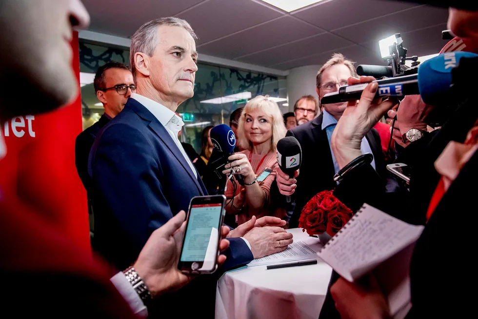 På Arbeiderpartiets landsmøte lørdag formiddag presenterte leder Jonas Gahr Støre snuoperasjonen om olje i LoVeSe.