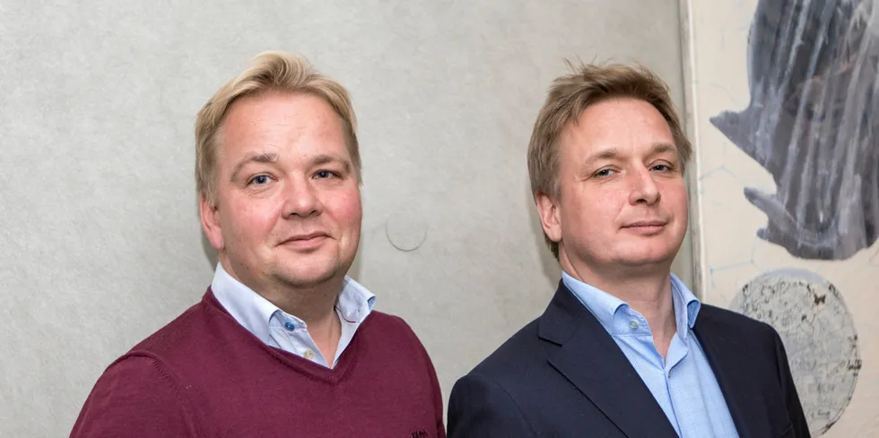 Bjørn (til venstre) og Finn Erik Arctander kontrollerer Agva Kraft. Selskapet er snart fem måneder forsinket med å levere regnskap fra i fjor, og har nå kuttet funksjonen daglig leder. Den rollen er det Finn Erik Arctander som fyller via posisjonen hos hovedeier Telinet Energi, opplyser han selv.